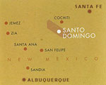 Map of Santo Domingo Pueblo